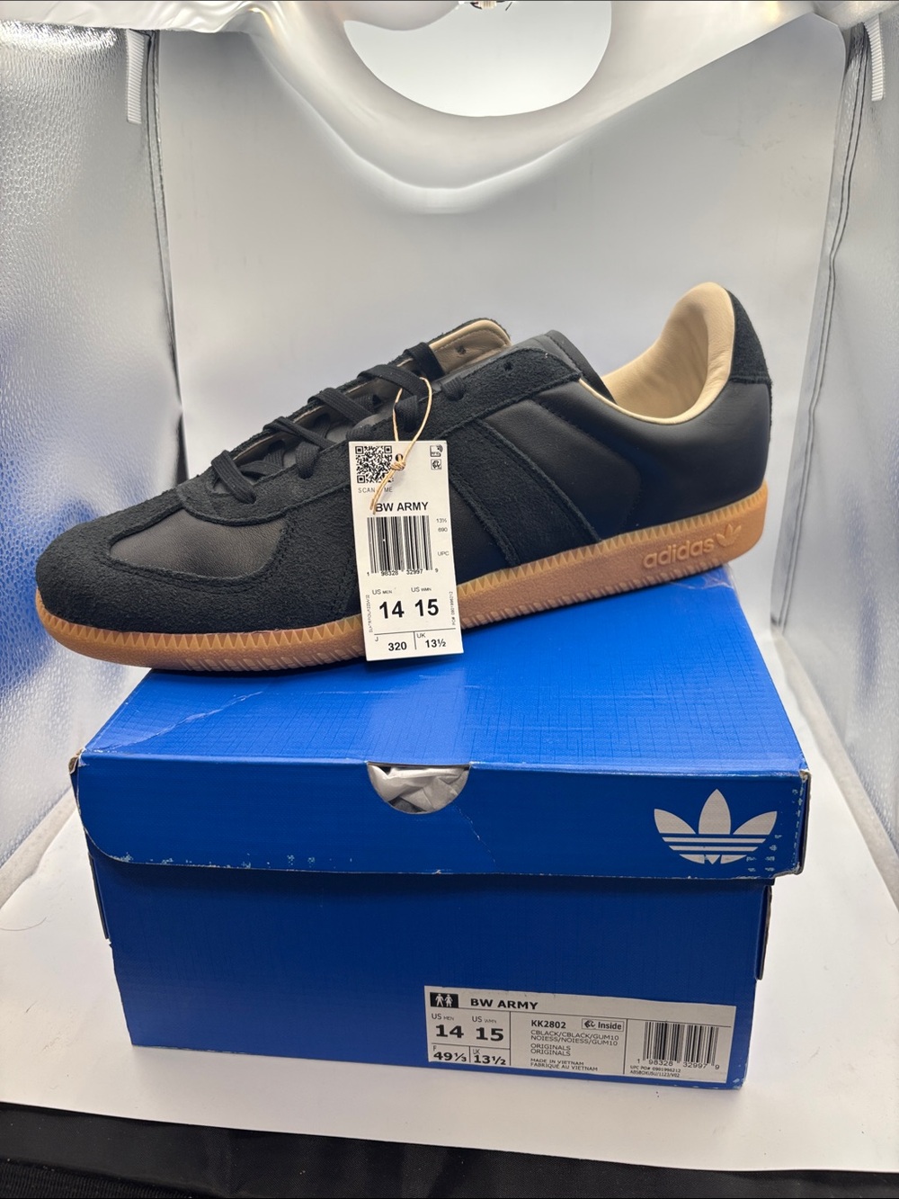 adidas BW Army Black with Gum Sole Men’s Sneakers